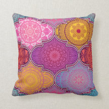 Happy Vibrant Tribal Bohemian Pillow