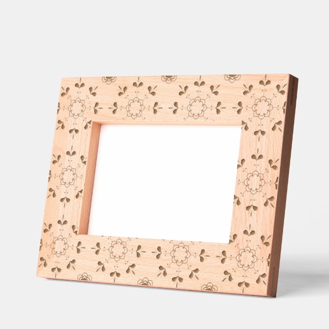 Happy Vintage Floral Pattern Engraved Frames  (Left)