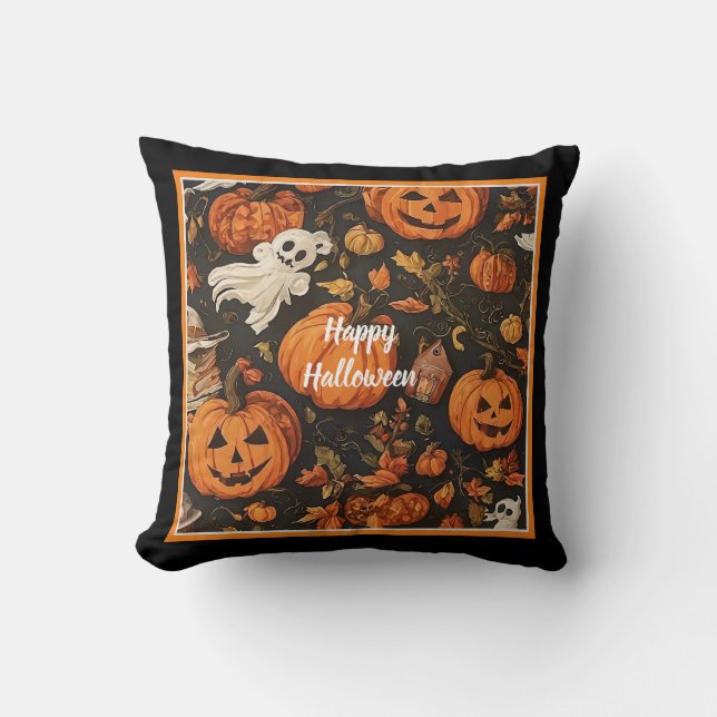 Happy Vintage Halloween Collection Cushion (Front)