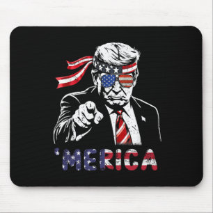Happy Vintage Trump 4th Of July Patriotic merica A Mouse Pad