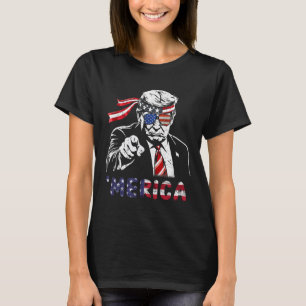 Happy Vintage Trump 4th Of July Patriotic merica A T-Shirt