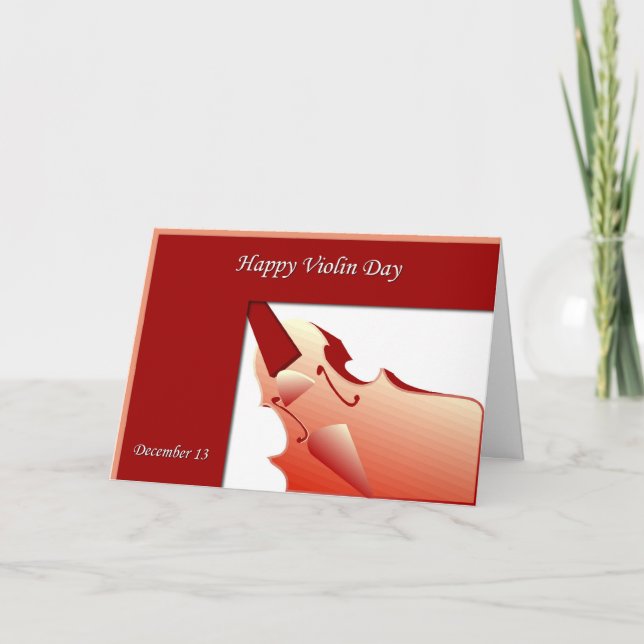 Happy Violin Day Card December 13 (Front)