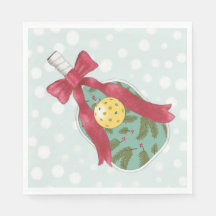 Happy Volleydays Pickleball Themed Holiday Napkins