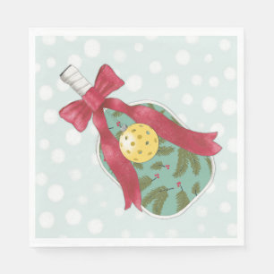 Happy Volleydays Pickleball Themed Holiday Napkins