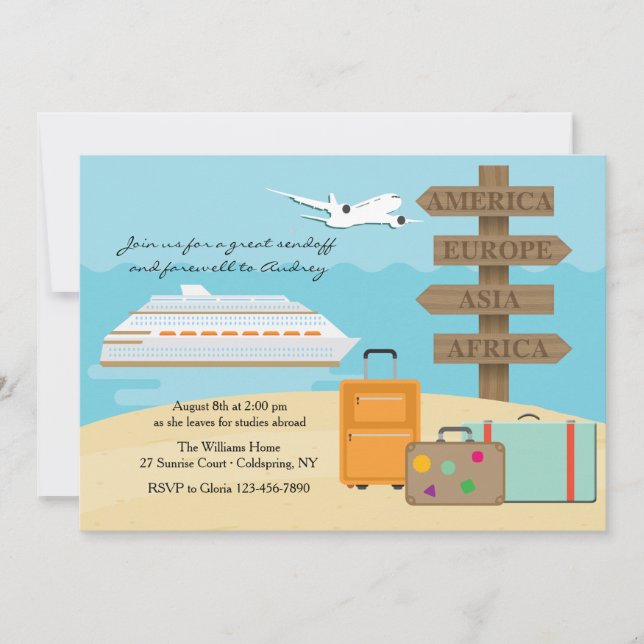 Happy Voyage Farewell Party Invitation (Front)