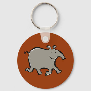 happy walking tapir key ring