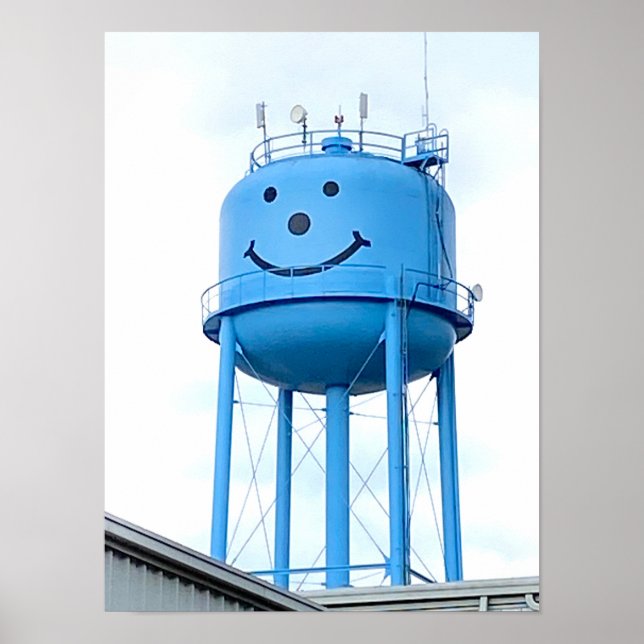 Happy Water Tower Poster (Front)