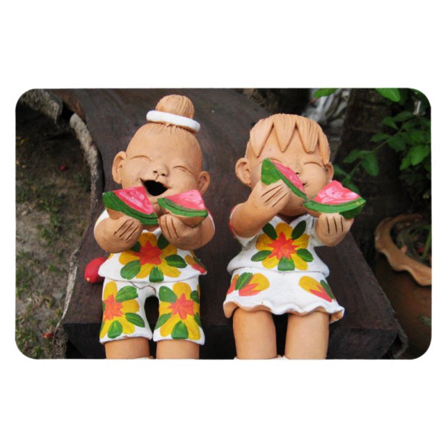 Happy Watermelon Friends Magnet (Horizontal)