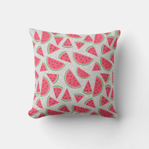 Happy Watermelon Pattern - Choose Your Background Cushion