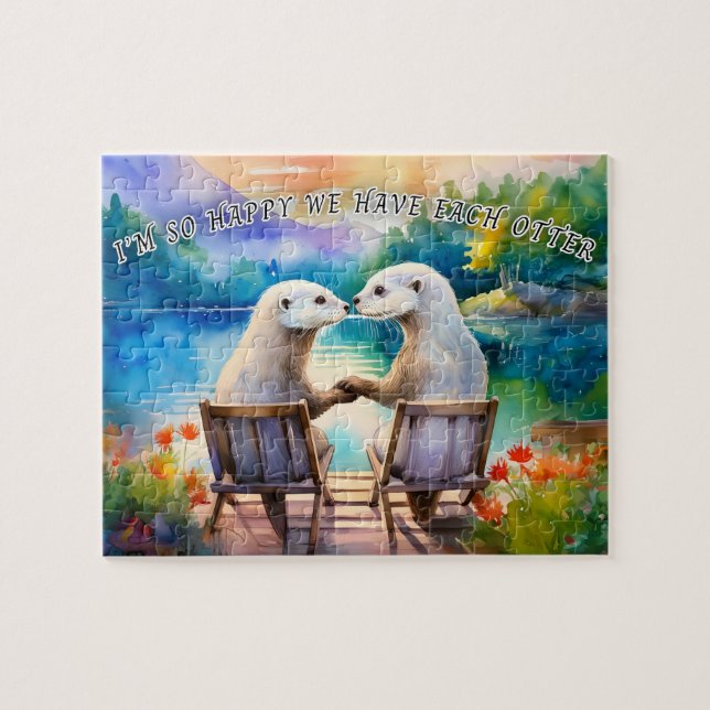 Happy we have each Otter Jigsaw Puzzle (Horizontal)