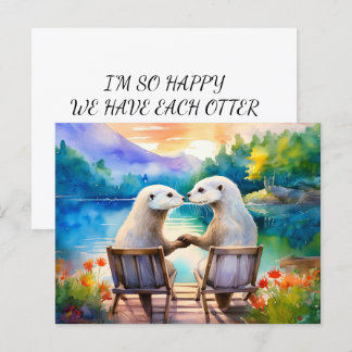 Happy we have each Otter Postcard