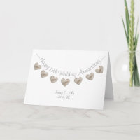 Happy Wedding 13th Anniversary lace heart bunting