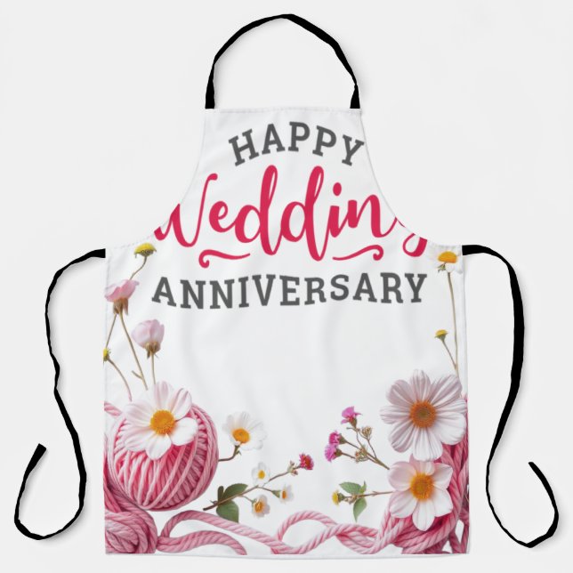 Happy wedding anniversary  apron (Front)