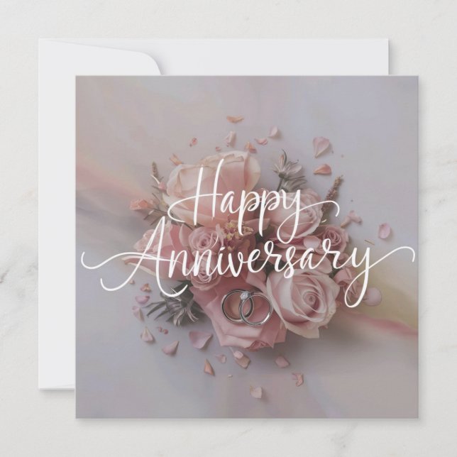 Happy Wedding Anniversary Cards Elegant (Front)