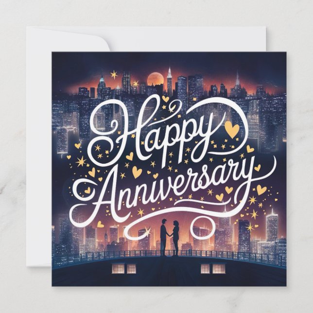 Happy Wedding Anniversary Cards Elegant (Front)
