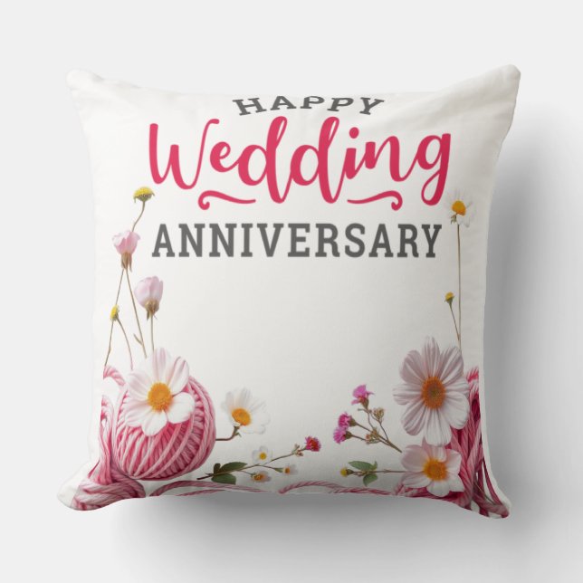 Happy wedding anniversary  cushion (Front)