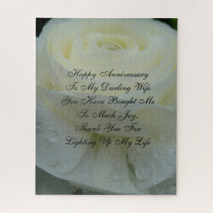Happy Wedding Anniversary for Wife Jigsaw Puzzle