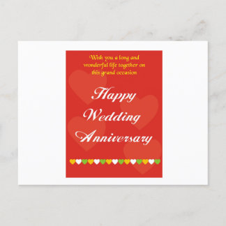 Happy Wedding Anniversary Postcard