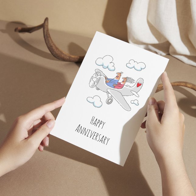 Happy Wedding Anniversary Red Heart Married Couple Postcard (Creator Uploaded)