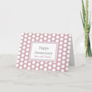 Happy Wedding Anniversary white pearl card