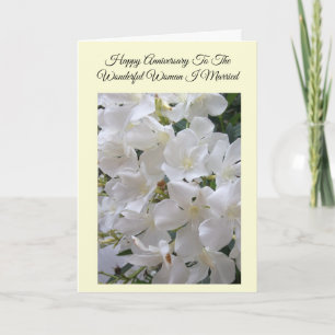 Happy Wedding Anniversary Wife Jasmine Holiday Card