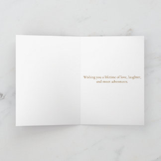 Happy Wedding Bunny Couple Floral Greeting Card