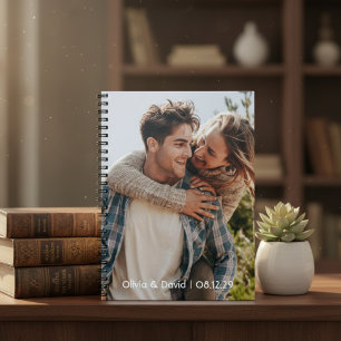 Happy Wedding Couple Photo Notebook