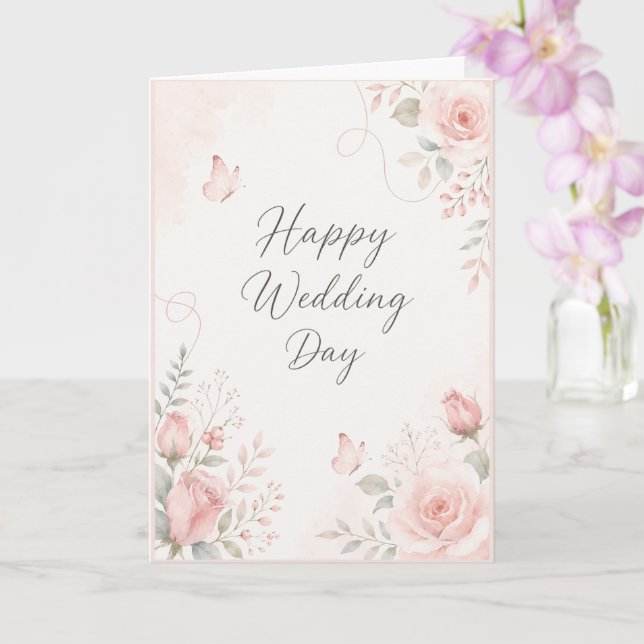 Happy Wedding Day! Card (Orchid)