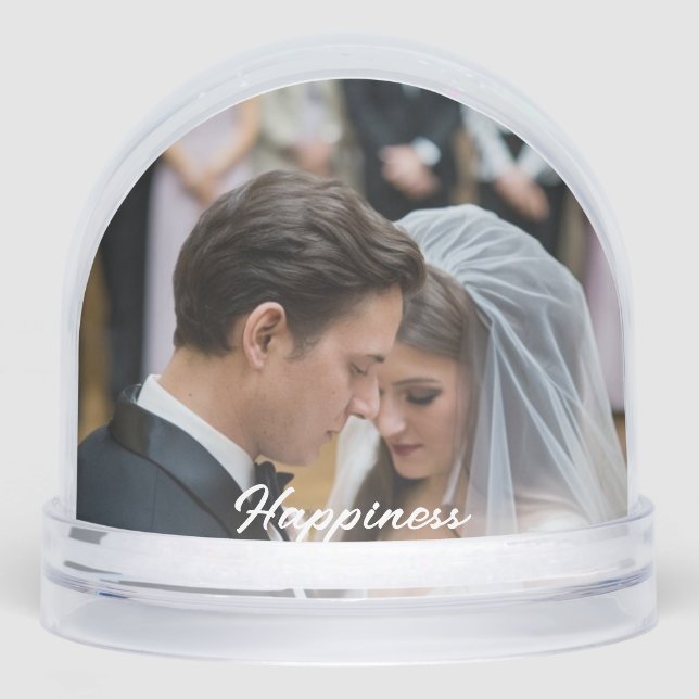 Happy Wedding Family Romance Snowglobe (Front)