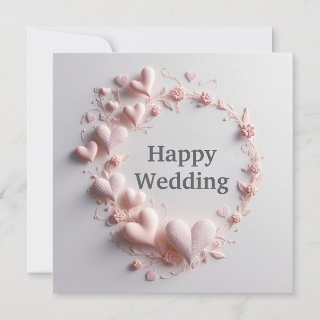 Happy Wedding Greeting Card (Front)