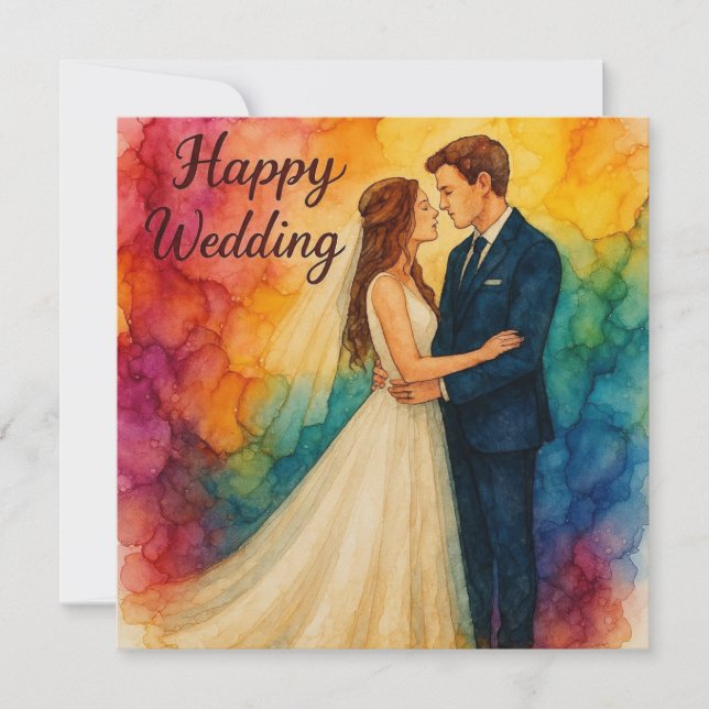 Happy Wedding Greeting Cards  (Front)