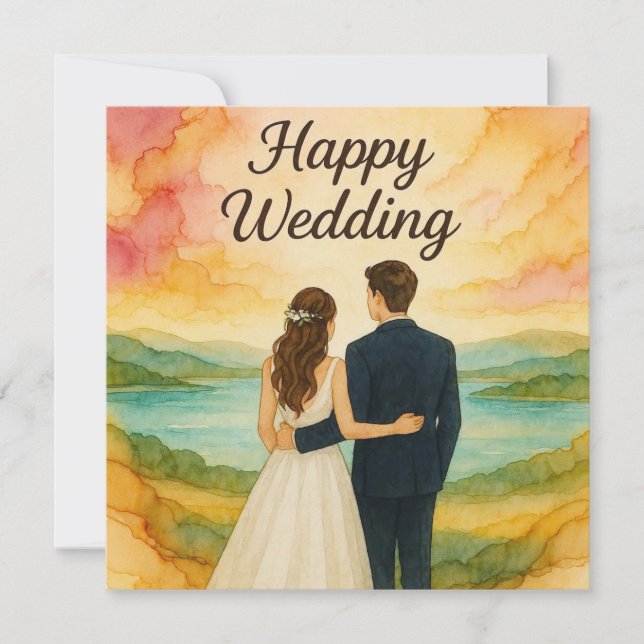 Happy Wedding Greeting Cards  (Front)