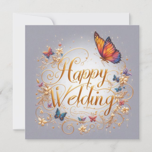 Happy Wedding Greeting Cards  (Front)