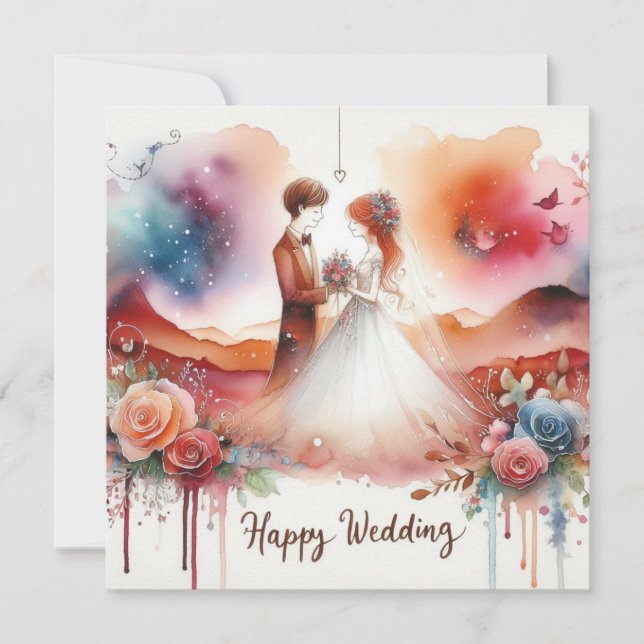 Happy Wedding Greeting Cards  (Front)