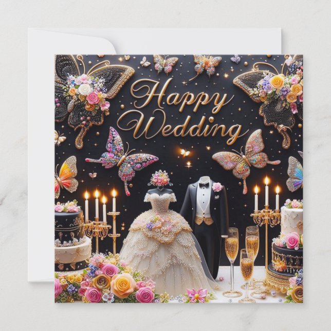 Happy Wedding Greeting Cards  (Front)