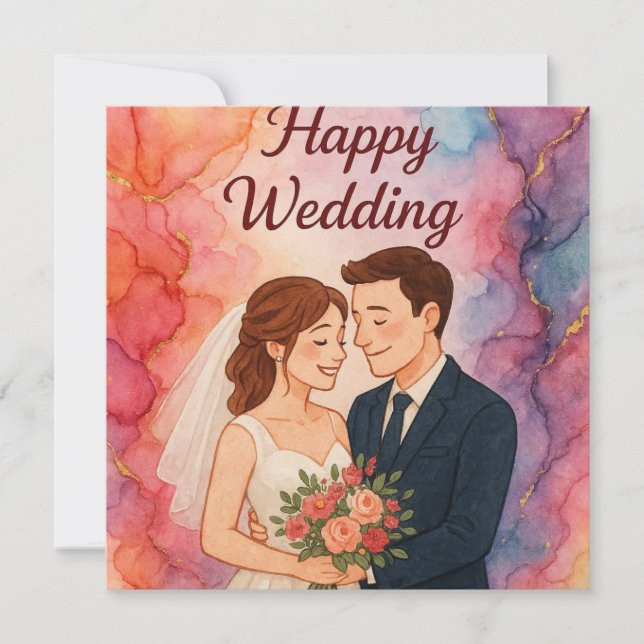 Happy Wedding Greeting Cards  (Front)