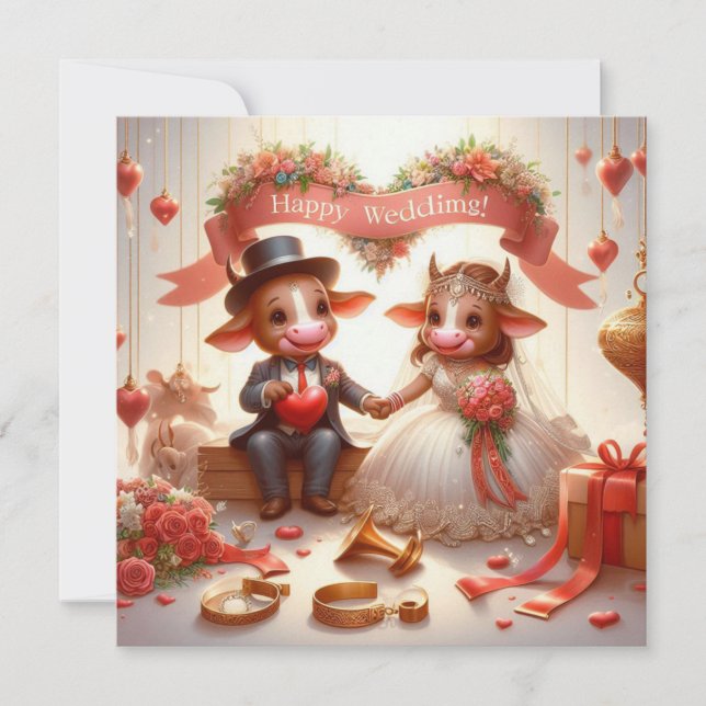 Happy Wedding Greeting Cards  (Front)