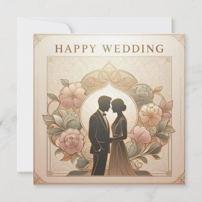 Happy Wedding Greetings Cards (Front)