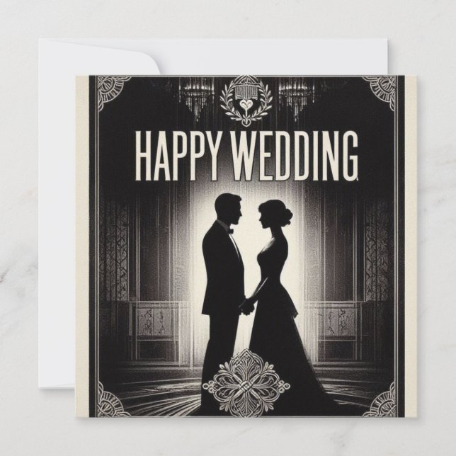 Happy Wedding Greetings Cards (Front)