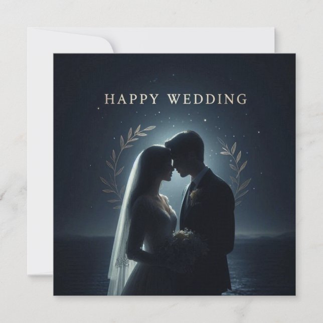 Happy Wedding Greetings Cards (Front)