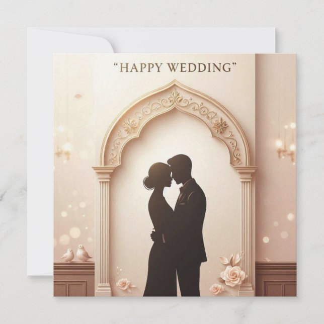 Happy Wedding Greetings Cards (Front)