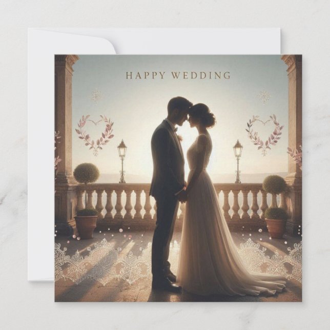 Happy Wedding greetings Cards  (Front)