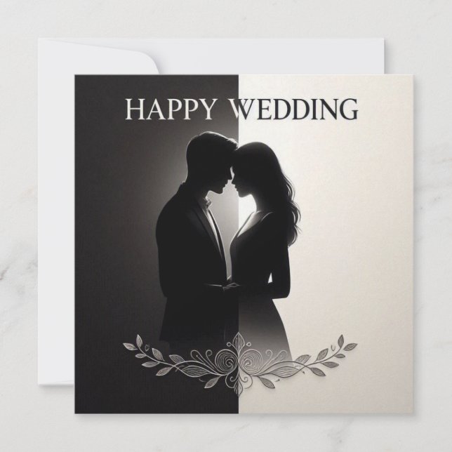 Happy Wedding Greetings Cards (Front)
