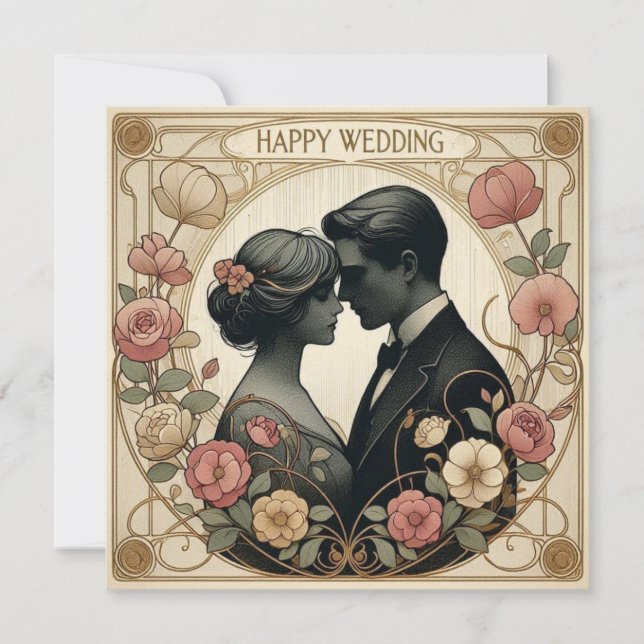 Happy Wedding Greetings Cards (Front)