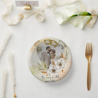 Happy wedding  paper plate