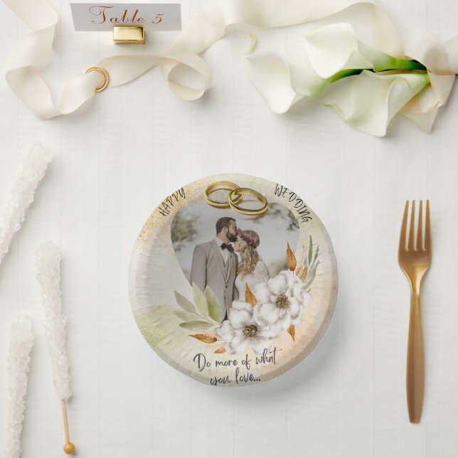 Happy wedding  paper plate (Wedding)