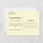 Happy wedding Postcard<br><div class="desc">This postcard is custom made for you to congratulate your loved ones on their wedding day. It's simple yet meaningful postcard you can send to them to perfect a beautiful day.</div>