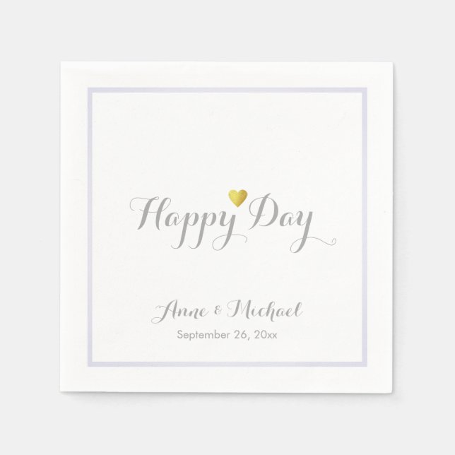 Happy Wedding Reception Party Napkin (Front)