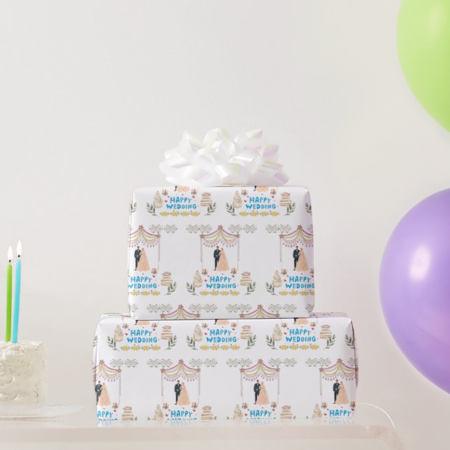 Happy wedding wrapping paper (Party Gifts)