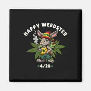Happy Weedster Stoned Bunny Joint Easter Day  Magnet